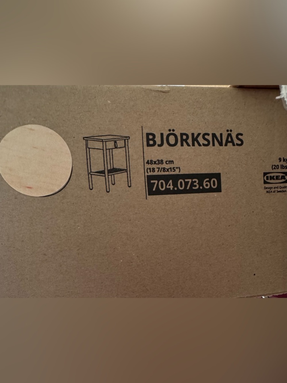 New IKEA BJÖRKSNÄS Solid Birch Nightstand | Scandinavian Side Table| Birch - Picture 5 of 5